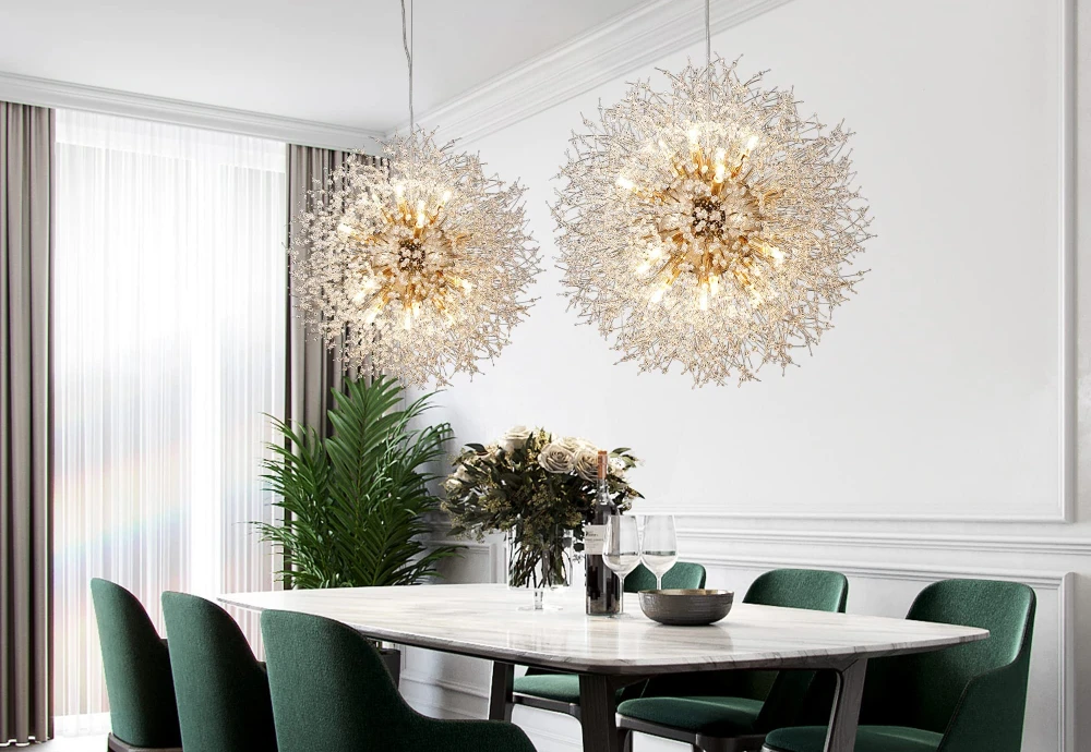 abstract globe chandelier