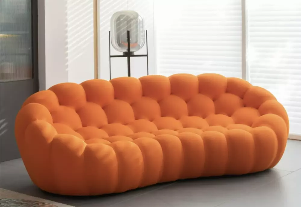 bubble 2 curved 3 4 seat sofa