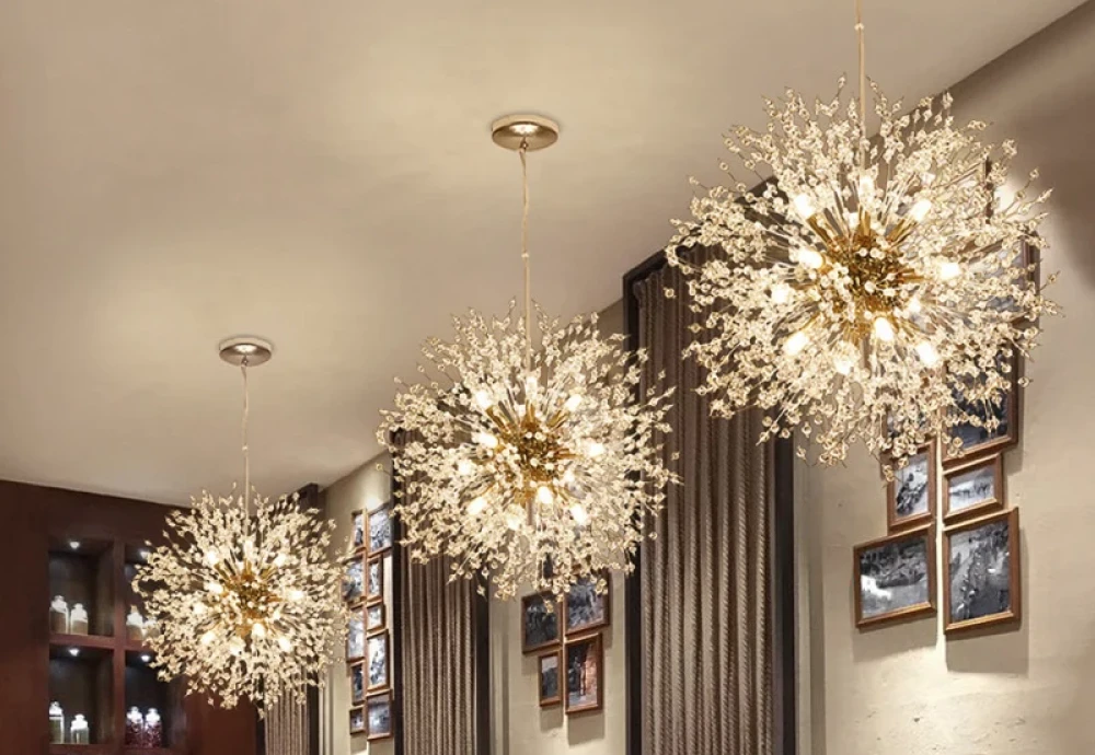 crystal globe chandelier light