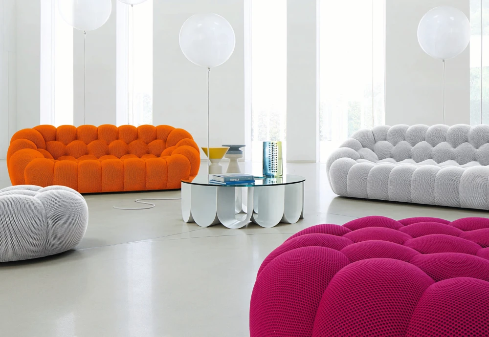 bubble curved 3 4 seat sofa