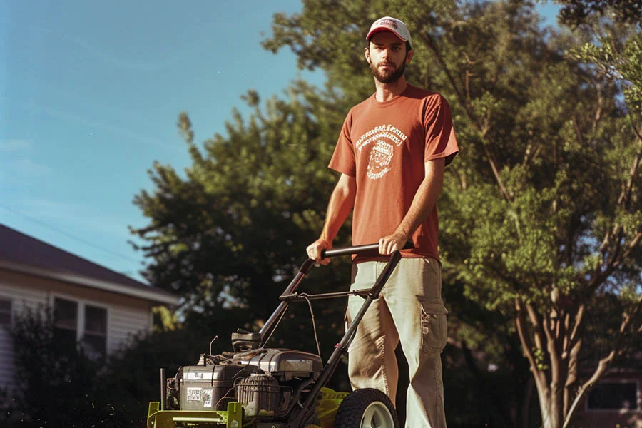 mowing lawn machine