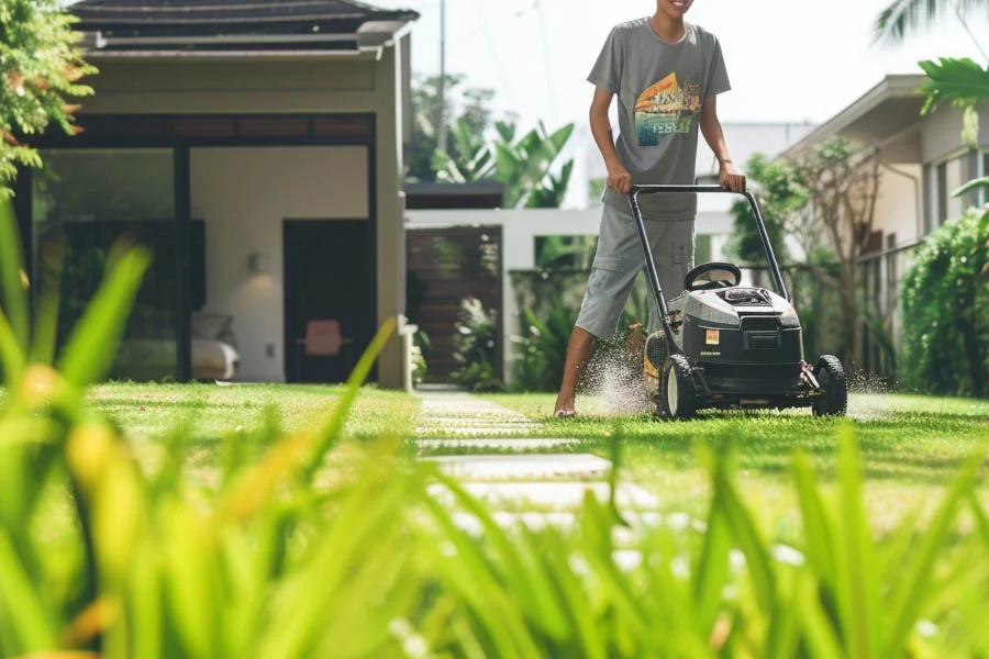 mowing lawn machine