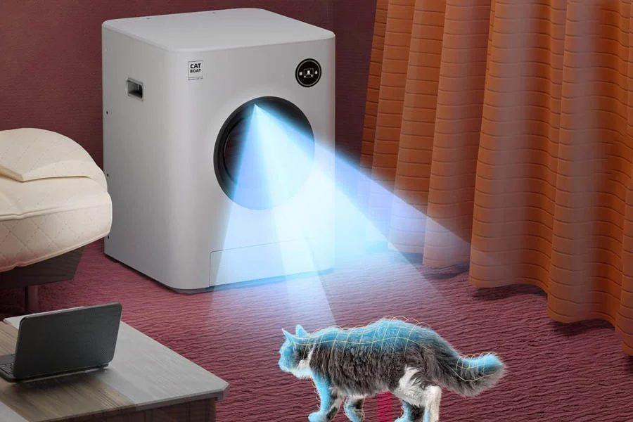 automatic self cleaning cat litter box