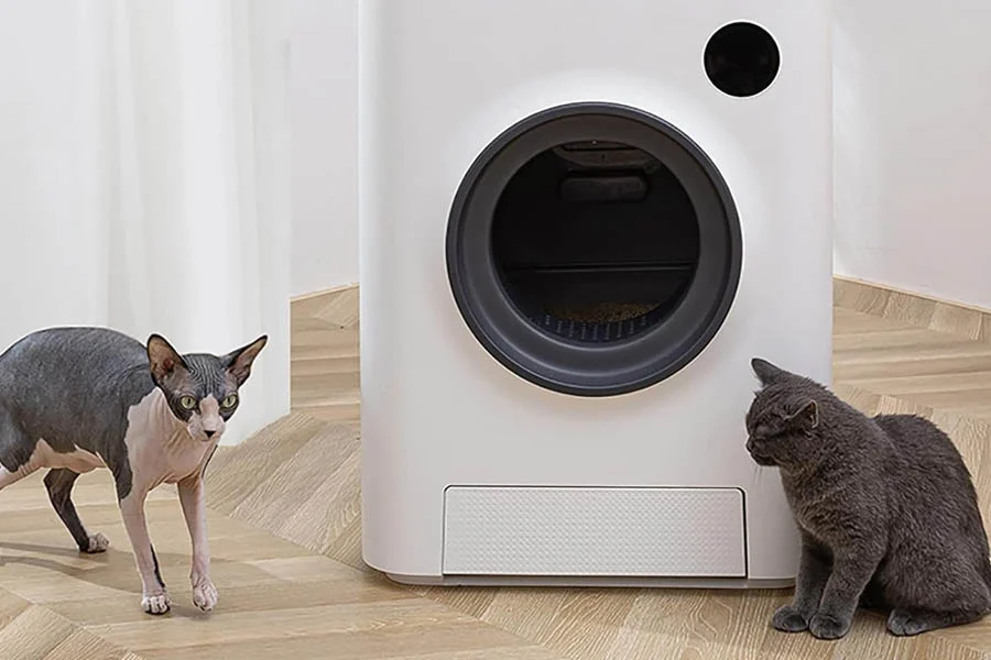 rotating cat litter box